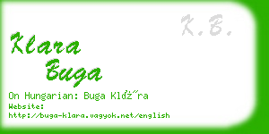 klara buga business card